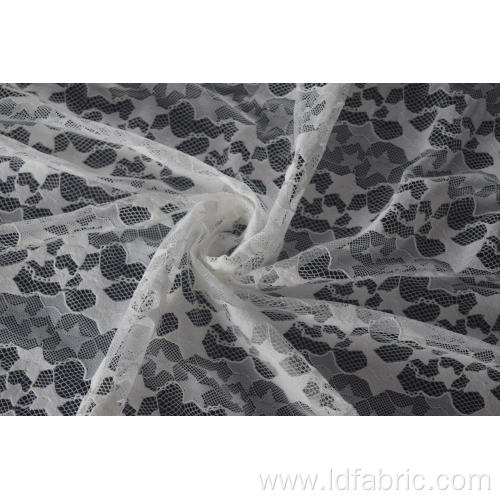 100% Polyester Star Pattern Lace Fabric